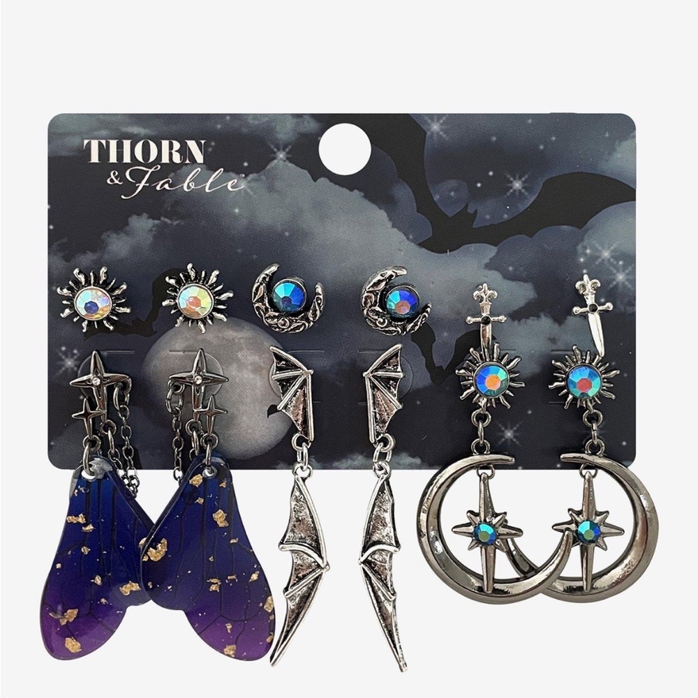 Thorn & Fable Wing Earring‎ Set Hot Topic